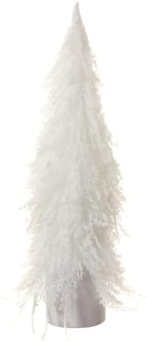 225 Inch Glittered Cone Topiary with Ceramic Vase