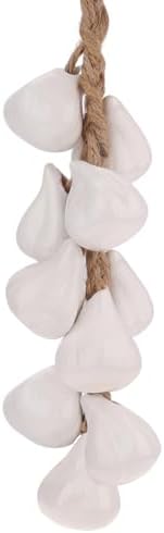 Woration Artificial Ceramic White Garlic Hanging Garland