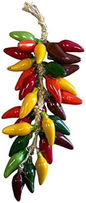 Hanging Ceramic Jalapeno Ristra Decor