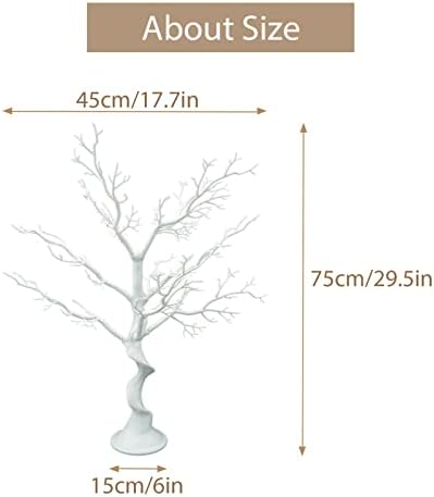Sziqiqi White Artificial Tree Centerpiece for Weddings Parties Christmas
