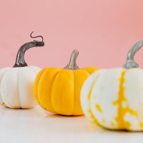 Jojofuny Artificial Foam Pumpkin Stems 24 Pack