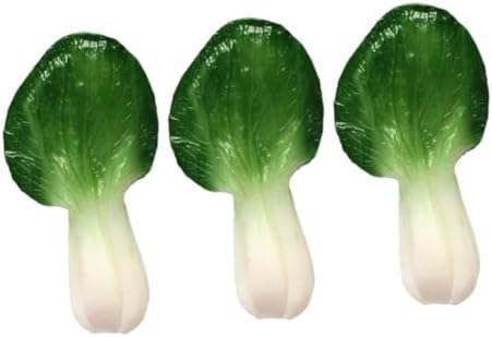 3pcs Artificial Green Leaf Lettuce Decor for Kitchen