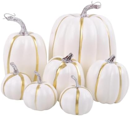 7Pcs Fake Pumpkins Model Artificial Vegetables Halloween Wedding Foam Props