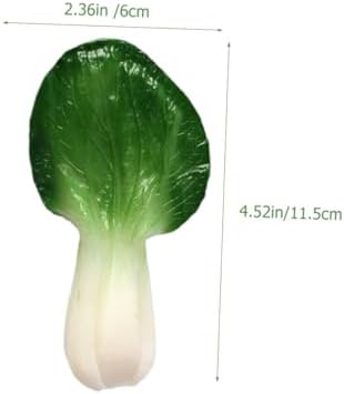 3pcs Artificial Green Leaf Lettuce Decor for Kitchen