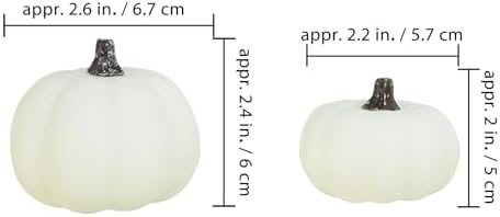 Winlyn 48 Pc White Artificial Pumpkins Fall Decor