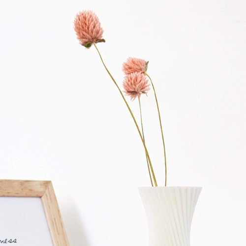 MIHUAGE Dried Flower White Globe Amaranth Decor Bouquets Pink