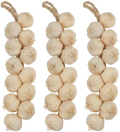 VICASKY 3pcs Artificial Garlic Strings Decor