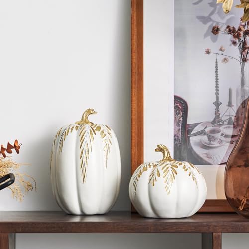 DN DECONATION 2-Pack Fall Pumpkin Decorations