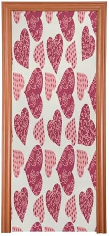 Susiyo Heart Door Decoration 32x79 Inches Stretch Fabric