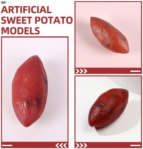 Realistic Vegetable Models Set of 6 Resin Fake Sweet Potatoes