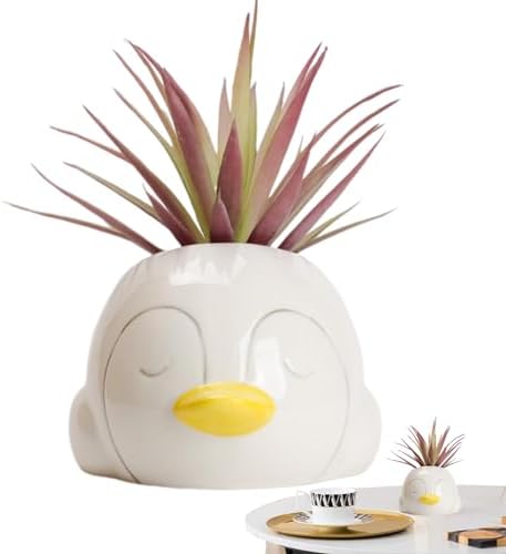 Cute Artificial Penguin Plant Basin for Home Decor