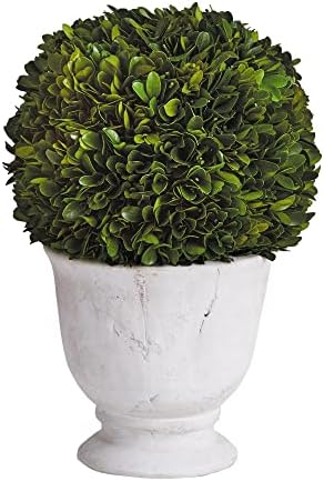 MY SWANKY HOME Elegant 12in Ball Sphere Topiary in Pot