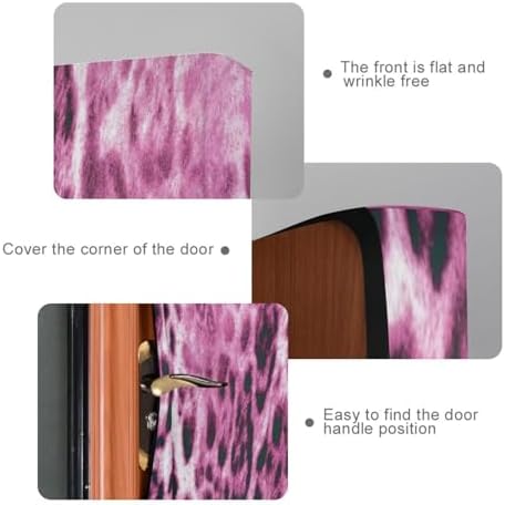 Susiyo Pink Animal Leopard Draft Stopper Door Cover