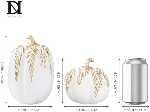 DN DECONATION 2-Pack Fall Pumpkin Decorations