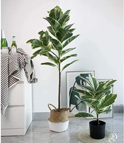 130cm Artificial Rubber Tree Indoor Outdoor Decor