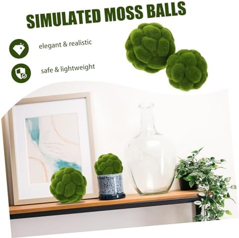 2pcs Artificial Topiary Moss Balls Decorative Garden Sphere