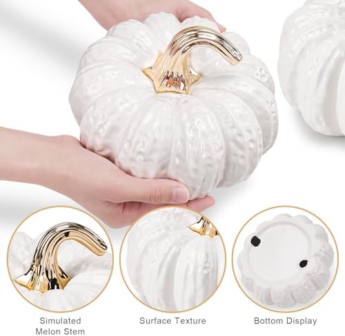 79 Inch Ceramic Artificial Pumpkin Decor for Halloween