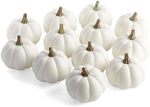 Factory Direct Craft Artificial Baby Boo Pumpkins Set of 12