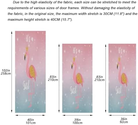 Susiyo Shining Flamingo Princess Halloween Door Cover