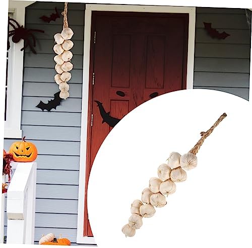 BESPORTBLE Halloween Garlic Artificial Vegetable Hanging String Props