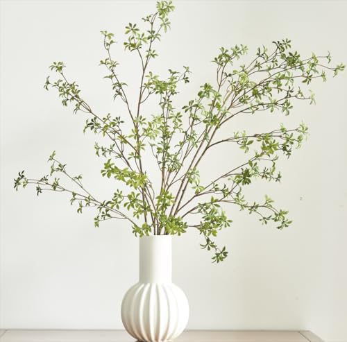 Artificial Greenery Stems 47 Tall Faux Enkianthus Branches 3 Packs Green