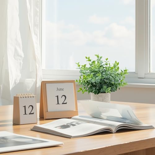 2 Pack Small Artificial Eucalyptus Plants for Home Decor