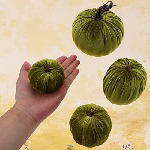 8pcs Artificial Velvet Pumpkin Halloween Decoration Set
