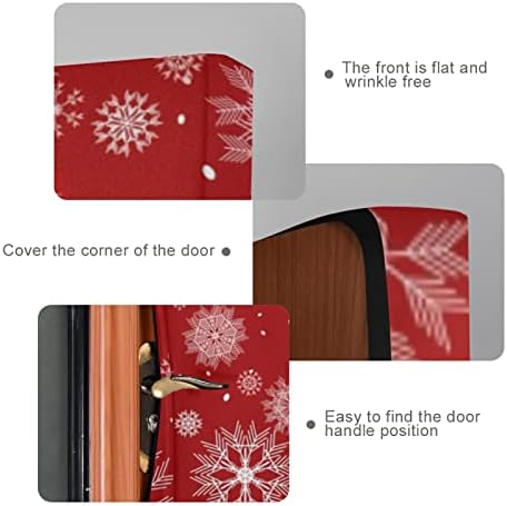Poeticcity Festive Snowflakes Door Cover 35x79 Inches