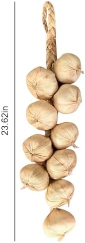 4 Strings Artificial Garlic Hanging Decoration Props
