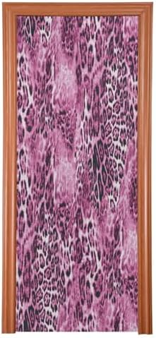 Susiyo Pink Animal Leopard Draft Stopper Door Cover