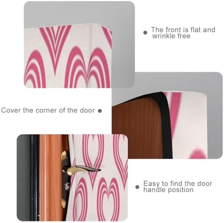 Susiyo Pink Hearts Door Cover 35x79 Inch
