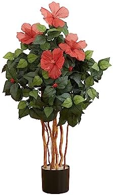 Nearly Natural 3ft Artificial Hibiscus Tree