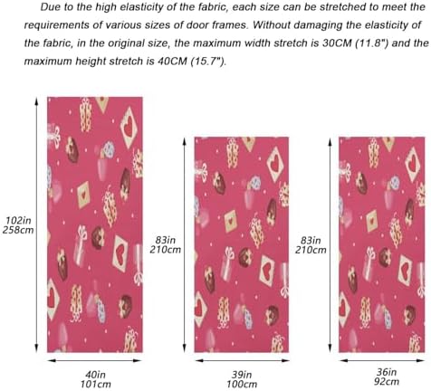 Susiyo Red Lips Bows Door Cover 36x98in