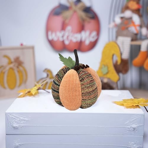 Handmade Crochet Pumpkin 7 Inch Fall Decor