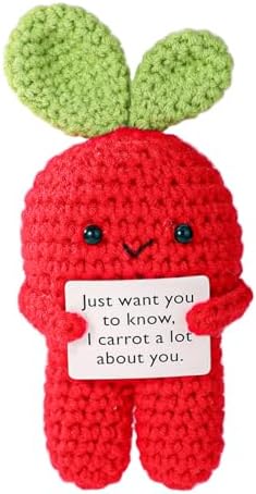 TOYMIS Positive Carrot Crochet Ornament Gift