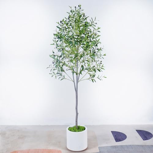 YJH 6ft Artificial Olive Tree with Realistic Fruit