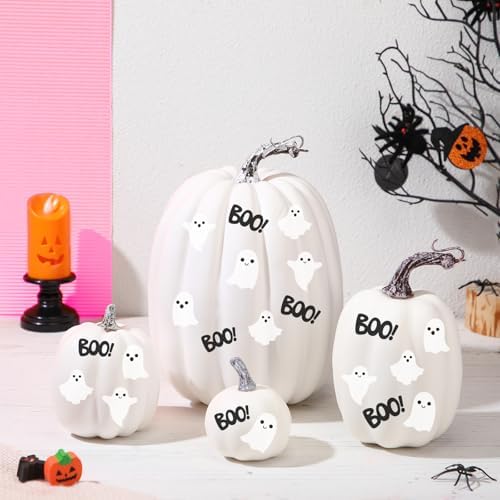Chunful 8 Pcs Assorted Foam Pumpkins with Paint Set