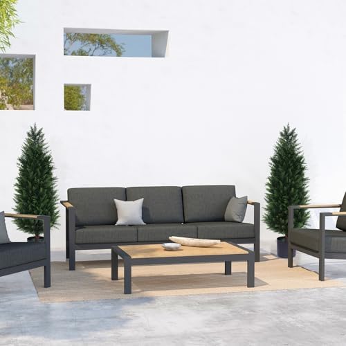 Artificial Cedar Topiary Trees 2 Pack 3FT UV Resistant