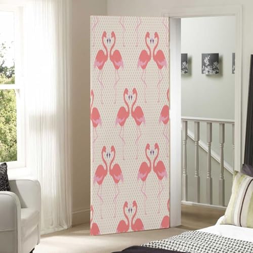 Susiyo Pink Flamingo Door Cover for Halloween Party