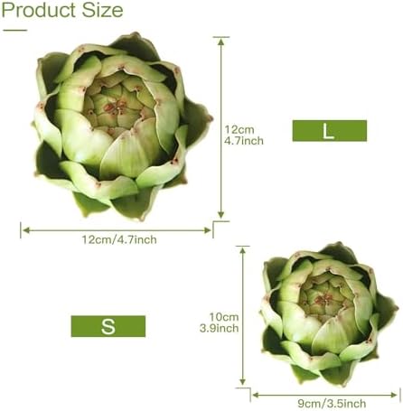 Realistic Artificial Artichoke Green Large 6PCS