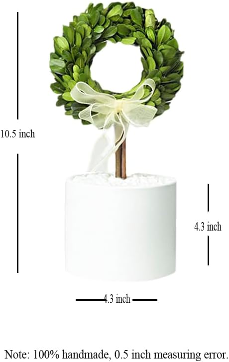 Forever Green Boxwood Wreath Topiary 10 Inch