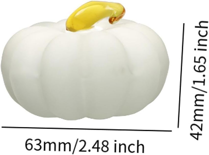 White Crystal Small Pumpkin Decoration Ornament