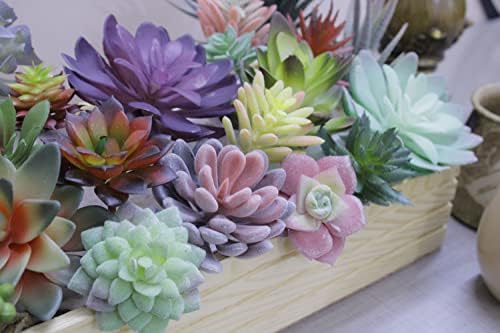 DECOROUS Realistic Fake Succulents 20 Pack Artificial Plants