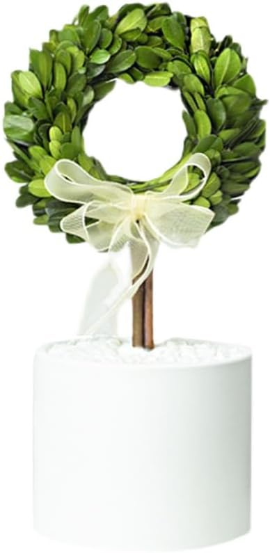 Forever Green Boxwood Wreath Topiary 10 Inch