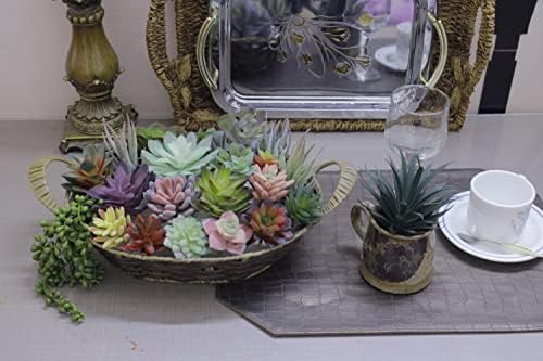 DECOROUS Realistic Fake Succulents 20 Pack Artificial Plants