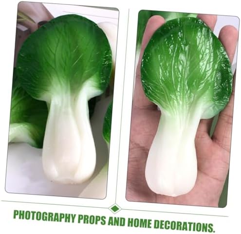 3pcs Artificial Green Leaf Lettuce Decor for Kitchen