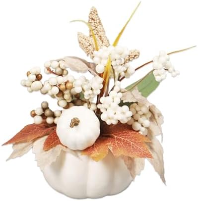 Artificial Pumpkin and Berries Arrangement Fall Decor for Holidays