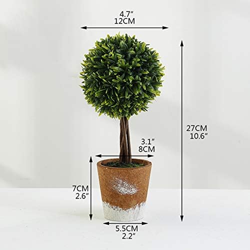 SUNESA Fake Plants Mini Artificial Topiary Shrub in Ceramic Pot