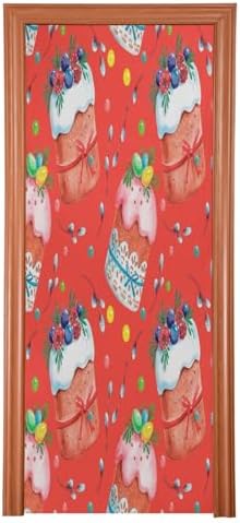 Susiyo Stretch Fabric Christmas Door Cover 32x79 in