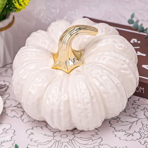 79 Inch Ceramic Artificial Pumpkin Decor for Halloween